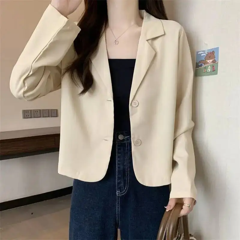 

Элегантный хаки для женщин, весна-осень, тонкий офисный женский пиджак с двойной пуговицей, темпераментный корейский профессиональный пиджак