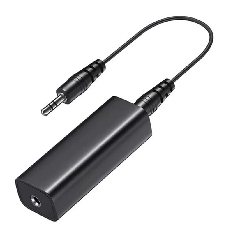 1PC Car Stereo Audio Home Stereo Speaker Line Aux Audio Noise Filter Ground Loop Noise Isolator Eliminate 3.5mm Audio Interface