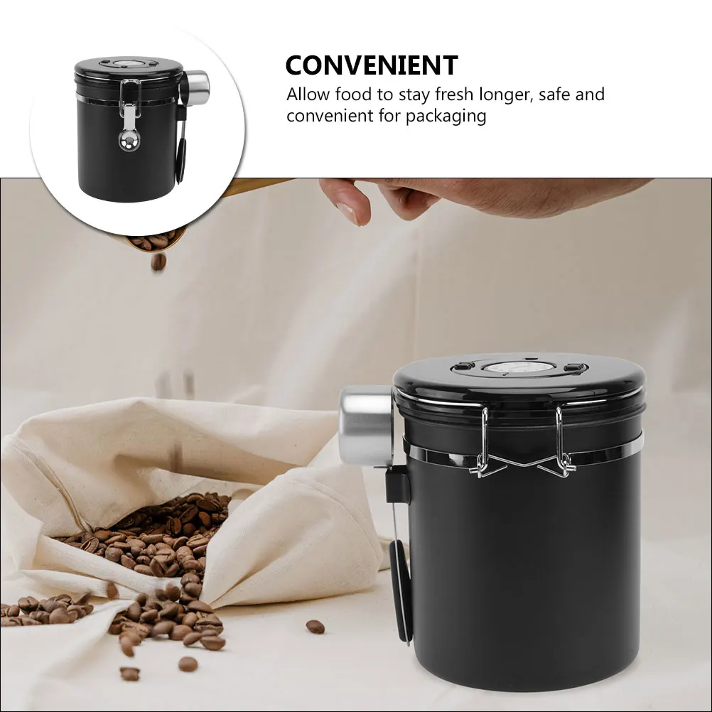 

Coffee Bean Jar Stainless Steel 304 Sealing Can Storage Container Multifunctional Kitchen Bar Dry Food Airtight