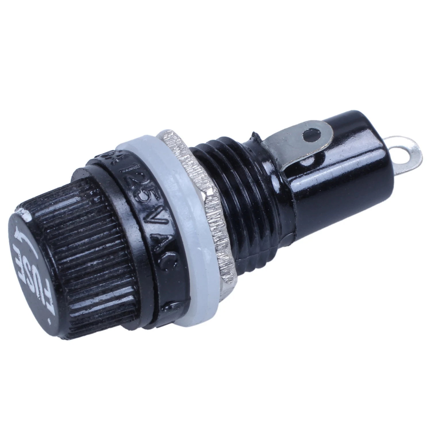 เกลียวขนาด12มม. พร้อมแผงเชื่อมฟิวส์เบ้าปลั๊กที่ใส่สำหรับฟิวส์5x20mm