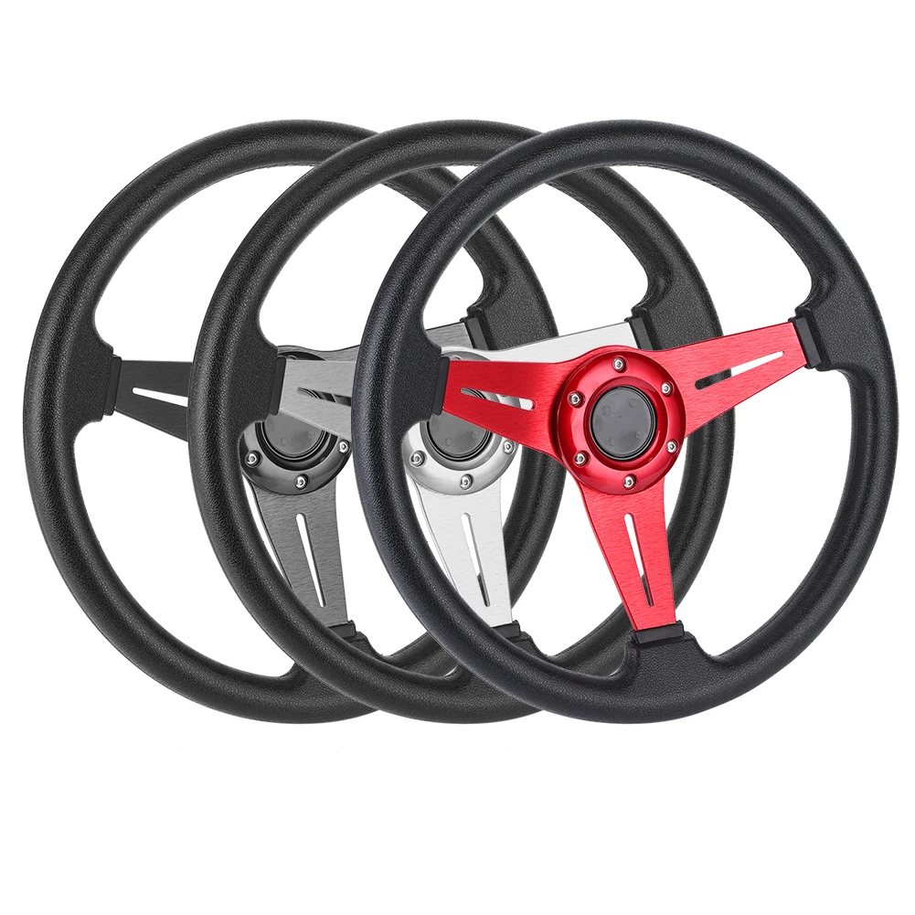 350mm/14in Simulation Racing Car Drifting Steering Wheel Replacement Universal Cars Modified Accessories Rustproof Antiwear