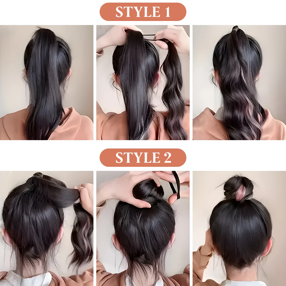 كعكة الشعر الاصطناعية Chignon قطع الشعر ذاتية الملء الكرة حزمة الشعر الإناث لتقوم بها بنفسك كعكة الشعر حزمة لزيادة الشعر فوضوي دونت