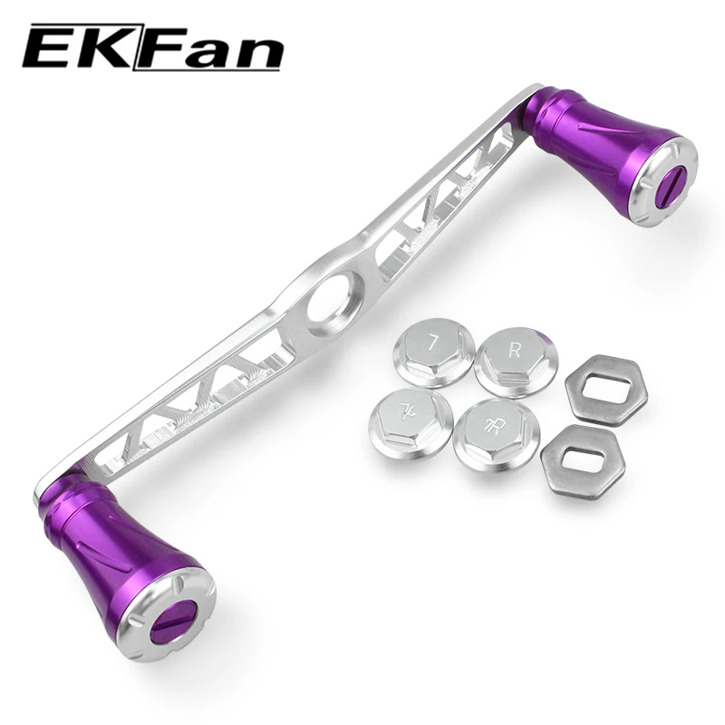 EKFan 130MM Aluminiumlegierung Doppelknopf Angelrollen-Griff Universell A/S/D 8*5/7*4mm Loch Baitcasting-Köderrollen-Griff DIY-Teile – Detail 7