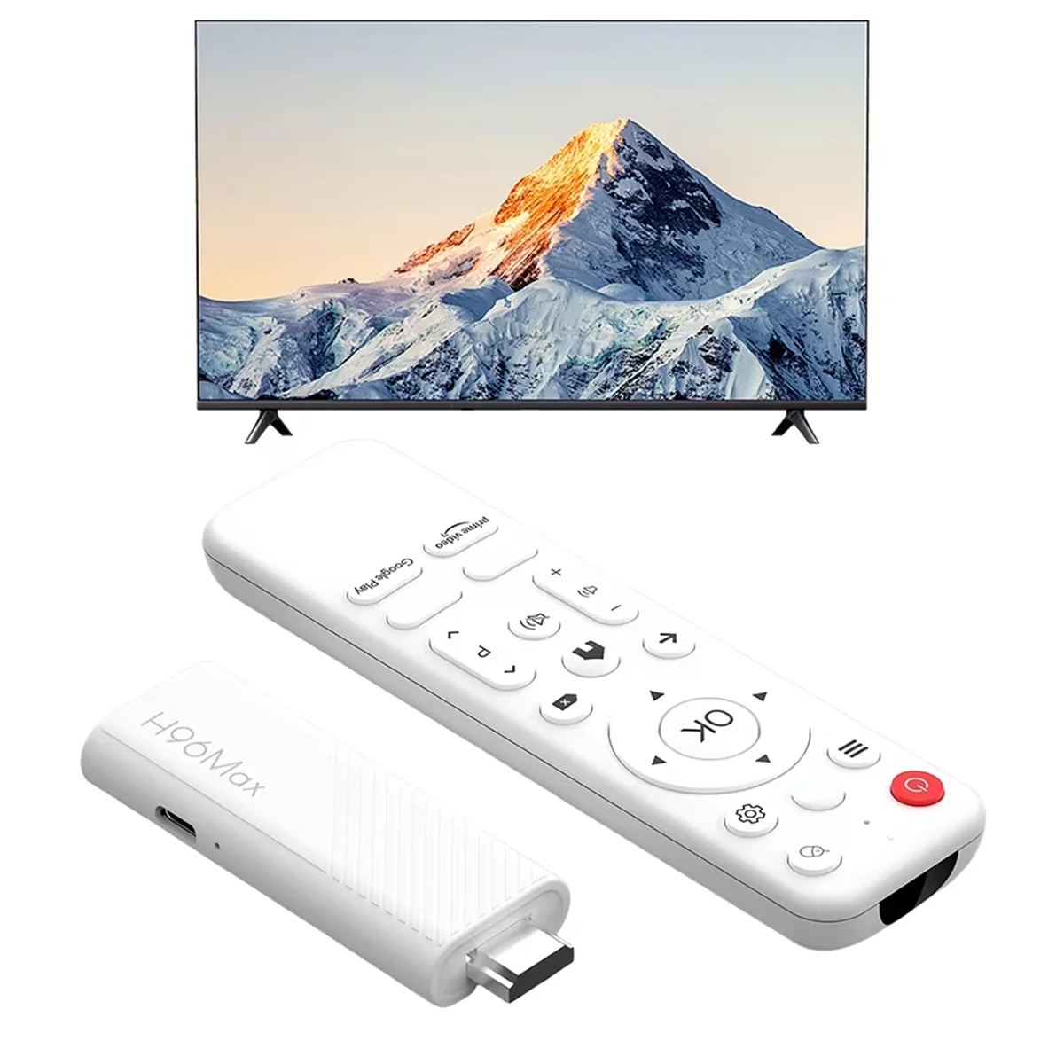Líder-Android 14,0 TV Stick 4K Mini TV Stick WIFI BT5.0 Android TV Stick Allwinner H313 Quad Core con control remoto