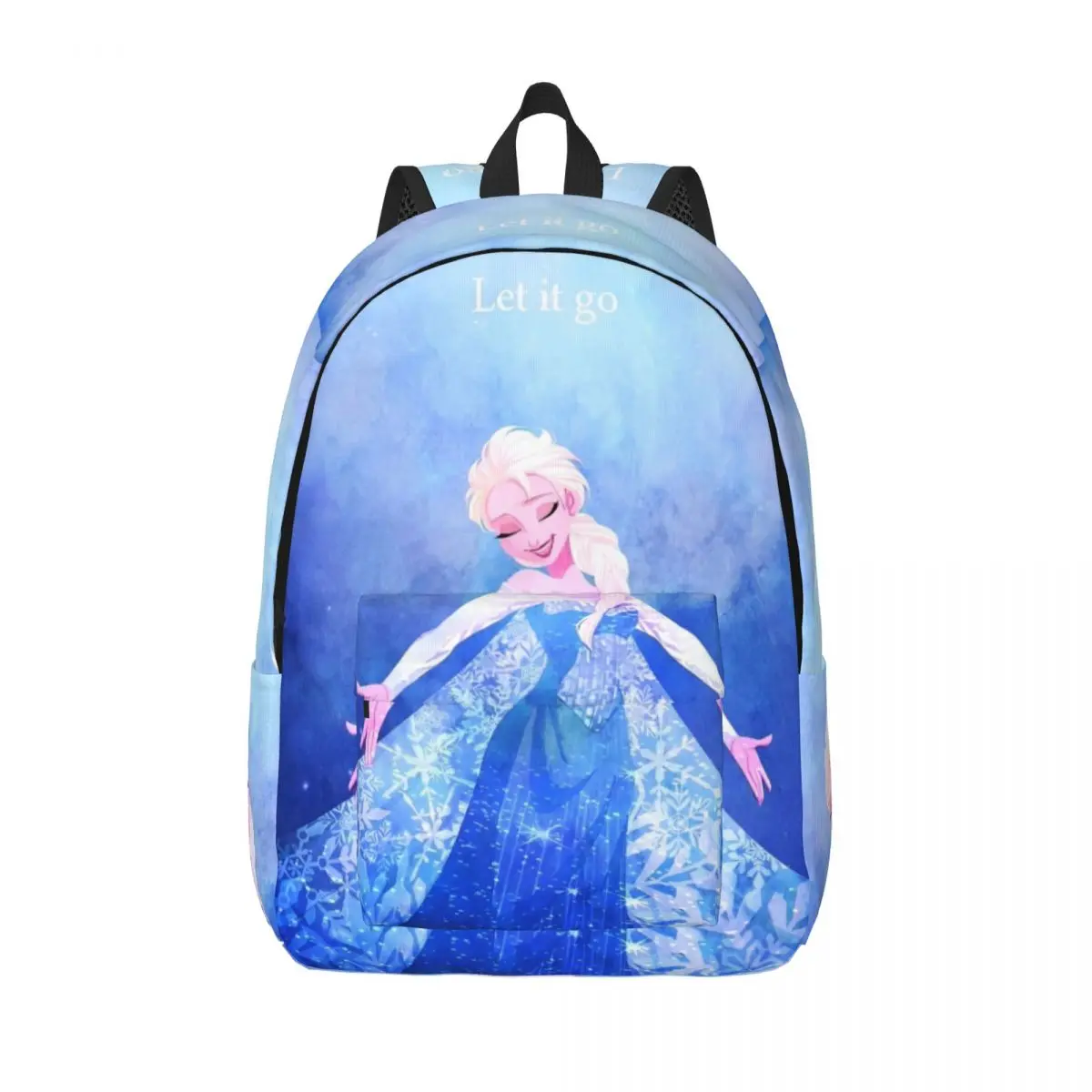 

Frozen Elsa Princess Cartoon Backpack Men Women Casual School Hiking Travel Daypack Let it Go College Shoulder Bag with Pocket