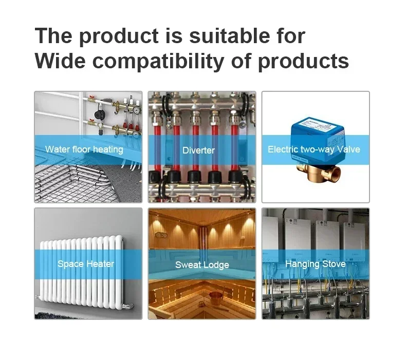 2025 Bandary home modbus التيار المتناوب التدفئة الإلكترونية RF اللاسلكية HVAC غرفة رقمية قابلة للبرمجة تويا جوجل نيست الذكية واي فاي ترموستات