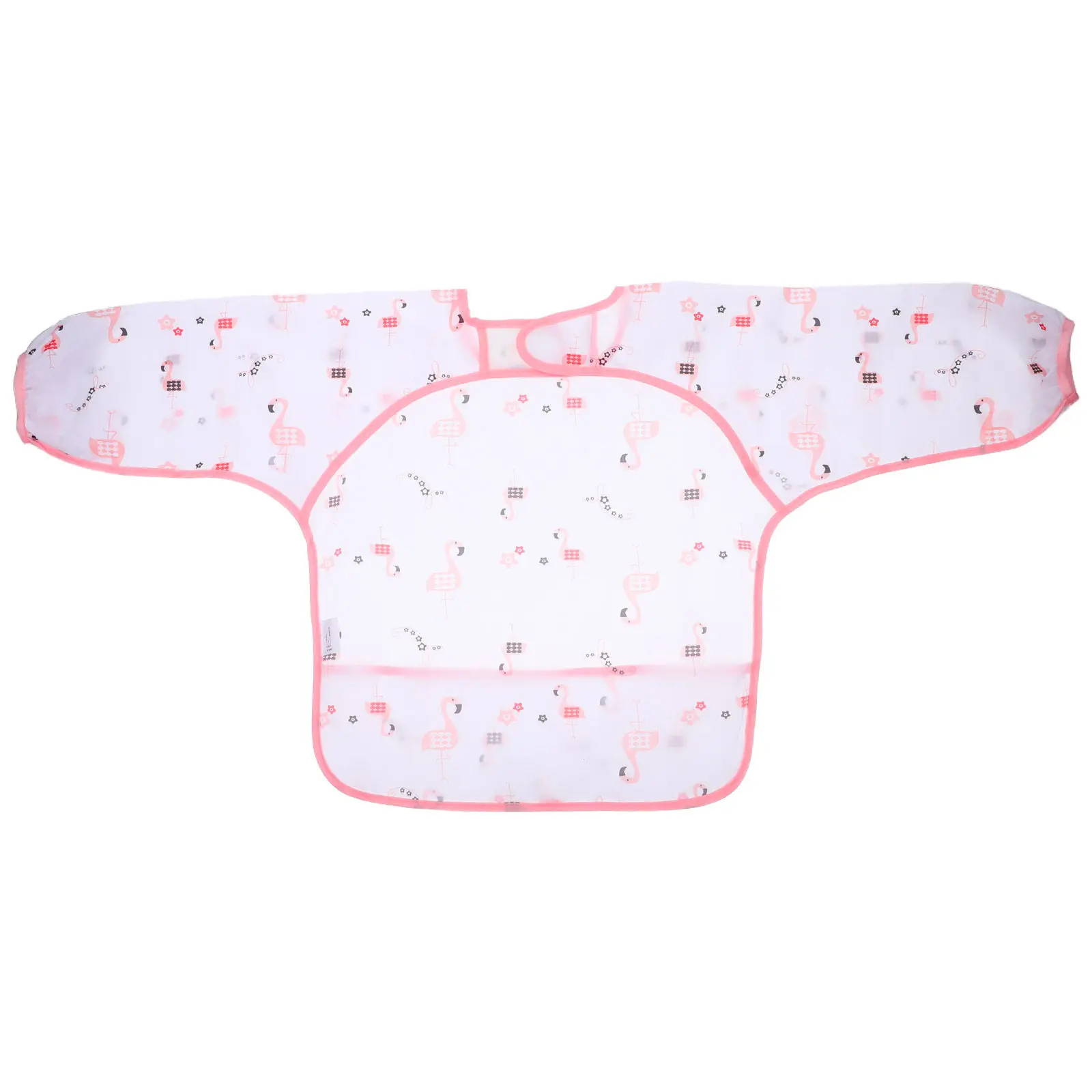 

Kids Waterproof Aprons Cartoon Flamingo Pattern Long Sleeve Baby Painting Art Smock Kids Painting Aprons Reusable Eatting