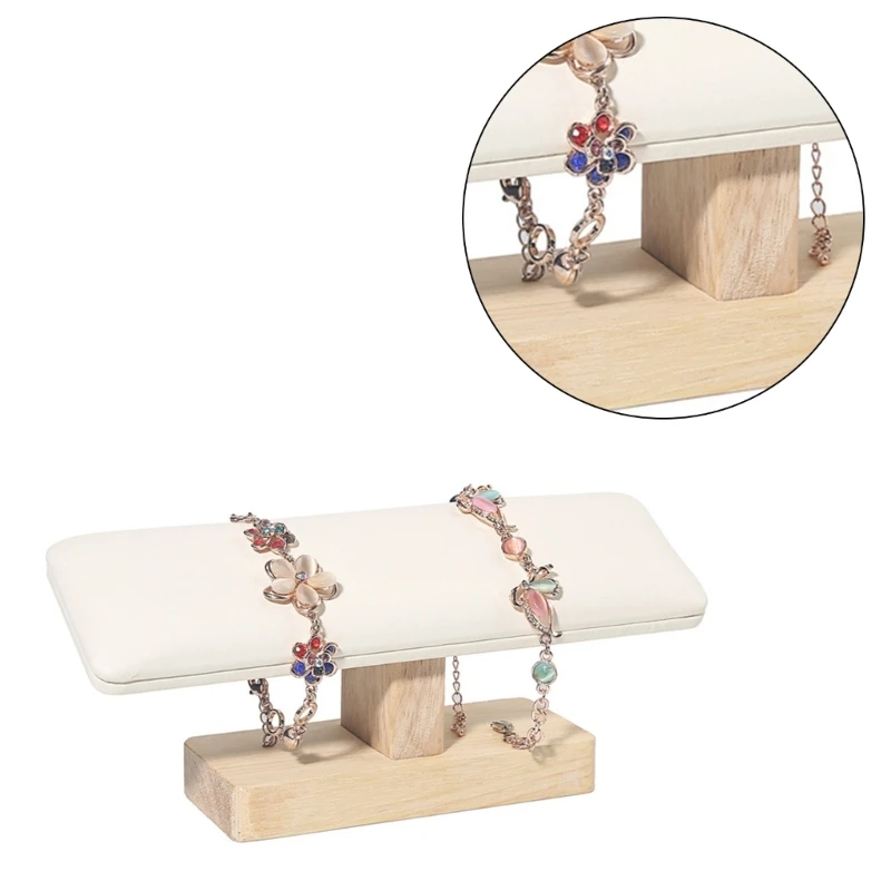 Luxurious Bracelet Display Stand Secure Wristchain Presentation Rack T-bar Shaped Bangles Rack Jewelry Shelf