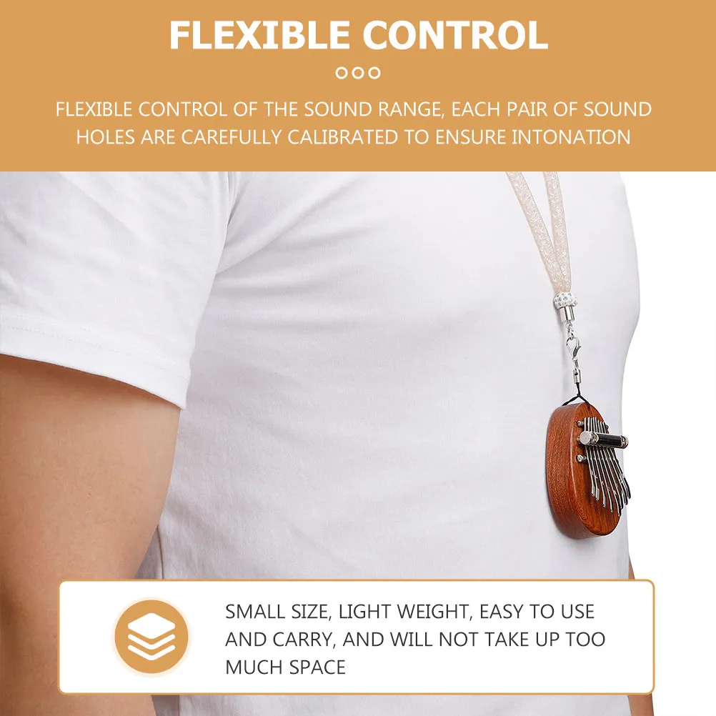 

Wooden Thumb Piano Kalimba 8 Note Portable Finger Piano for Beginners Easy to Carry Small Size Light Weight Melodious Sound