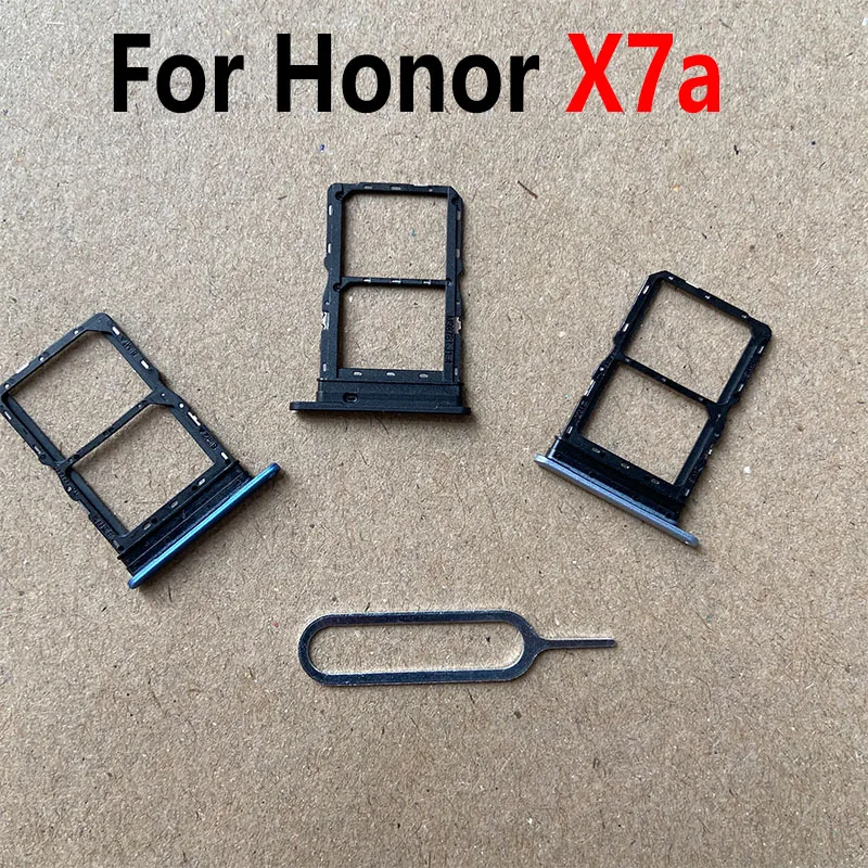 For Huawei Honor X7a SIM Card Tray Holder Slot Micro SD Adapter Repair Parts RKY-LX1 RKY-LX2