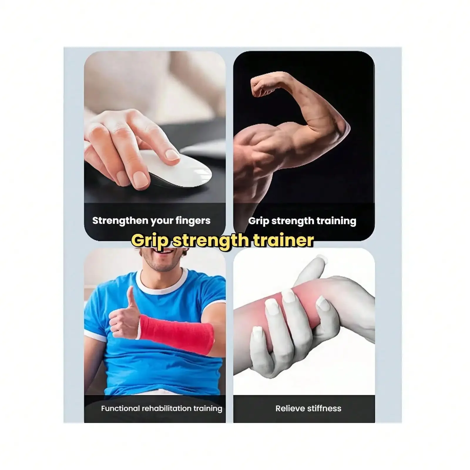 Adjustable Grip Strengthener With Counter, Hand Exerciser For Muscle Building, Professional Forearm & Finger Trainer - view 3