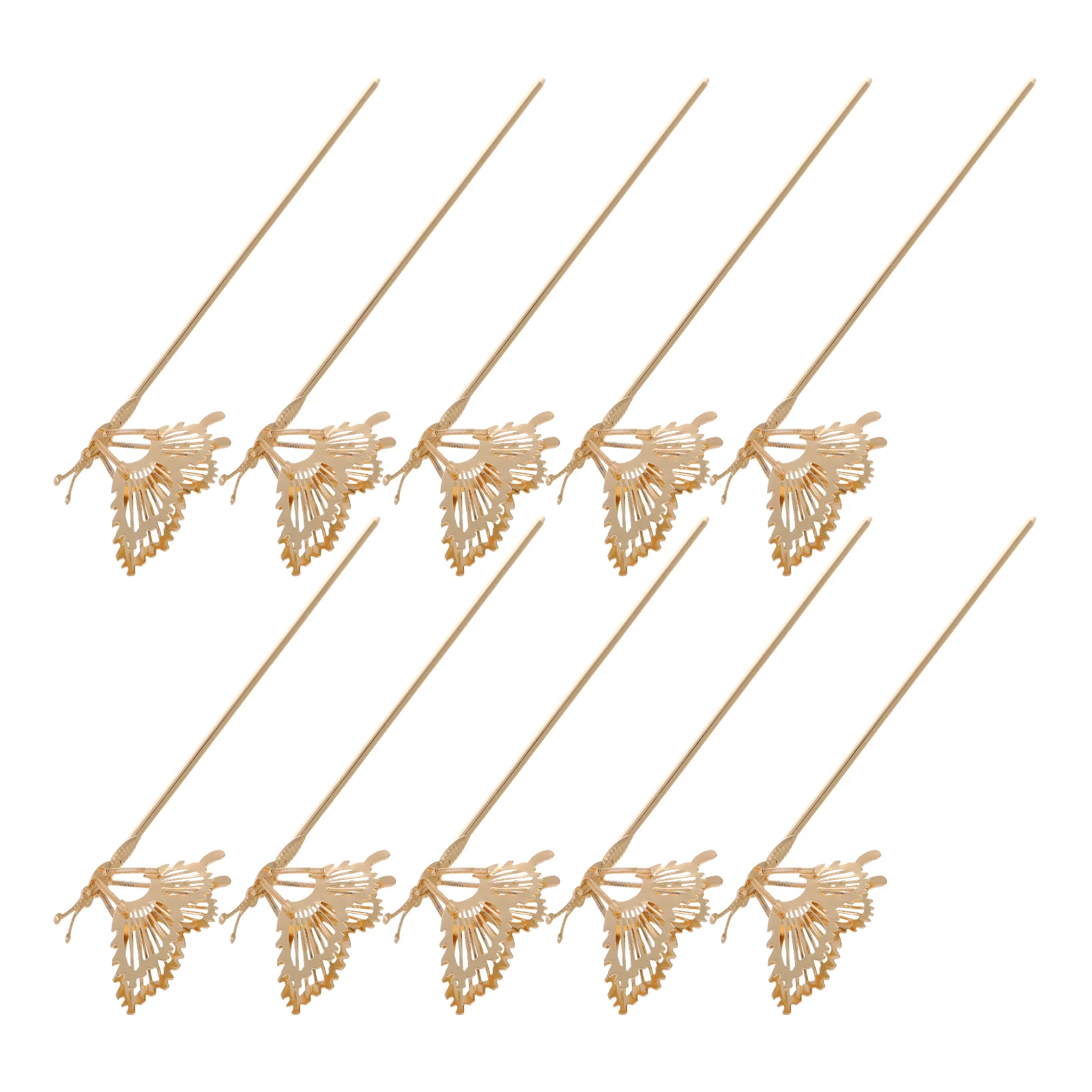 

10pcs Butterfly Hairpin Elegant Hanfu Hairpins Metal Bride Wedding Asian Sticks Comfortable Women Pins Hair Accessories