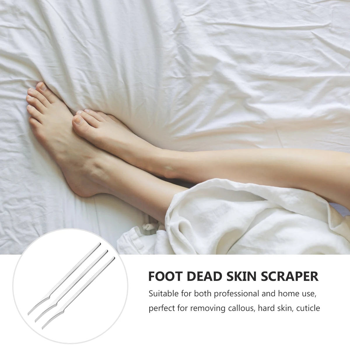 

3 Pcs Dead Skin Scraping Foot Scraper Remover Cuticle Major Manicure Pedicure Tool Callus Tungsten Steel