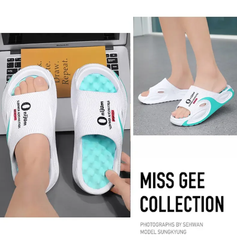Sommer-Outdoor-Bekleidung für Damen und Herren: Dickbesohlte, geruchsabweisende und rutschfeste Herren-Slipper, Zweifach-Tragbare Strand-Sandalen und -Slipper – Detail 9