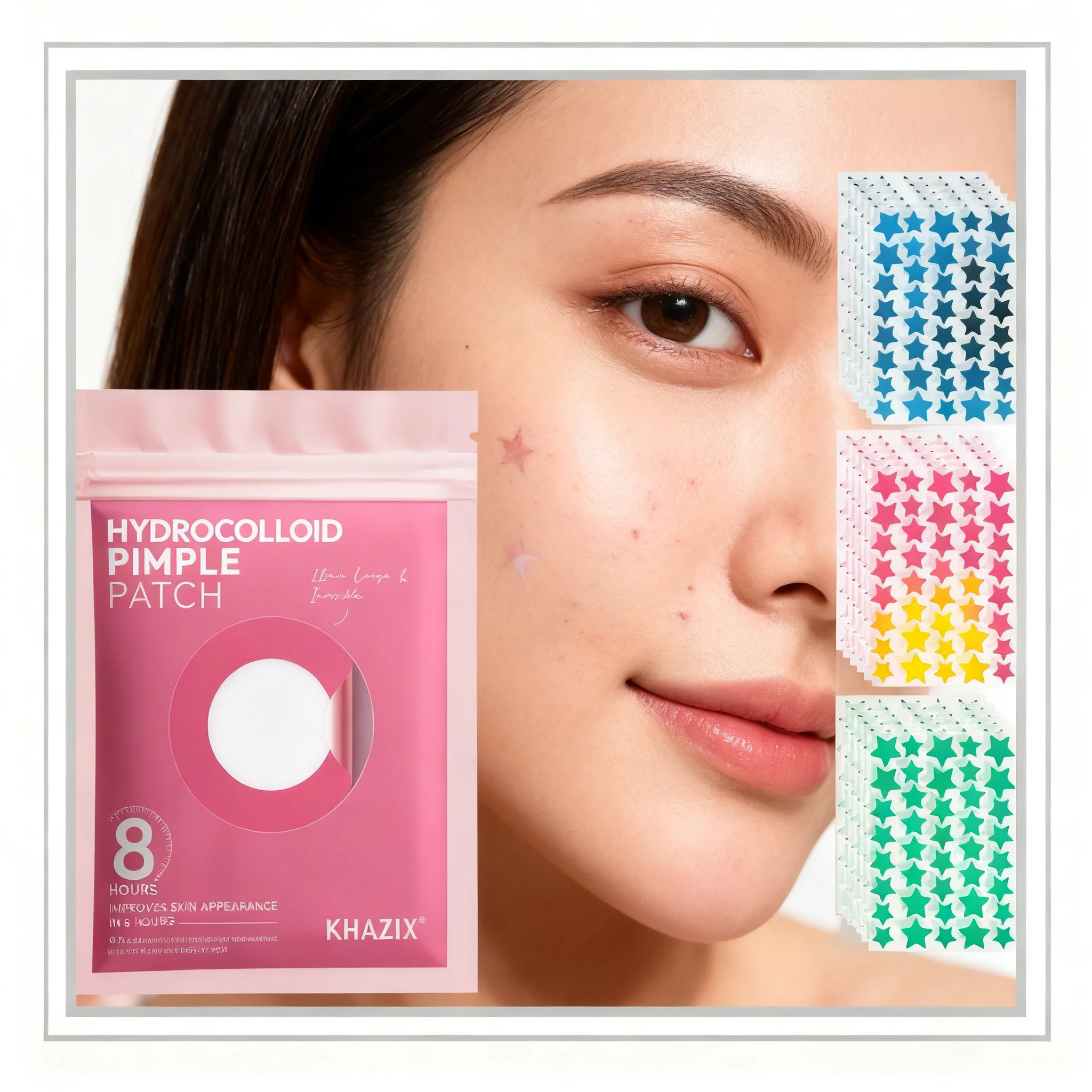 NEW 240/480/1200 Pcs Cartoon Acne Patches, Stylish Star Design, Multi-spec/Color, Birthday Party Must-Have Skin Care Makeup
