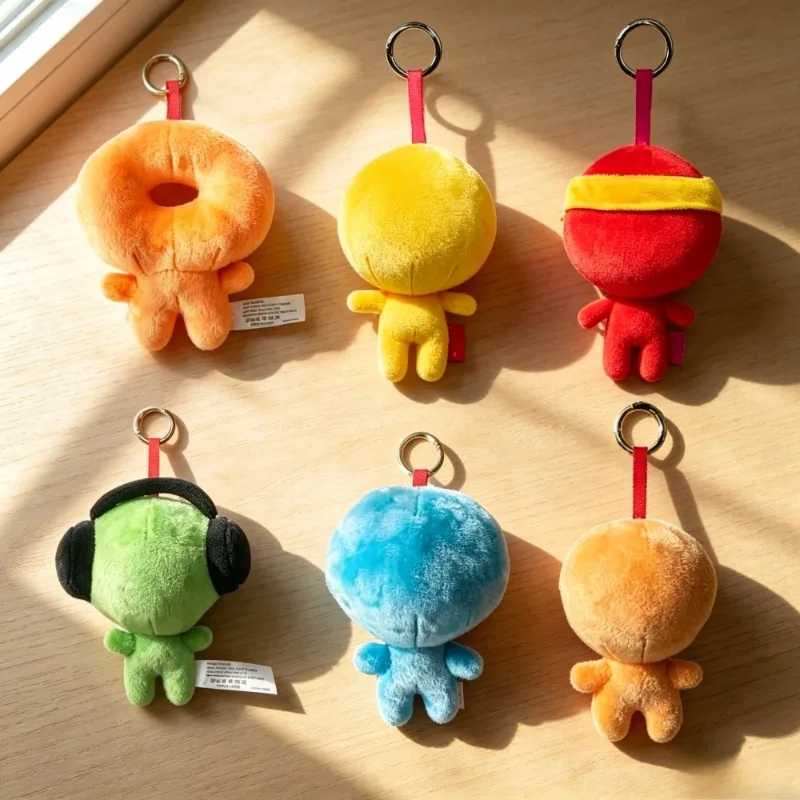 Cute Alan Becker Stick Figure Plush Keychain Cartoon AB Stickman Doll Soft Fluffy Pendant Backpack Charms Kids Anime Toy Gift view 2