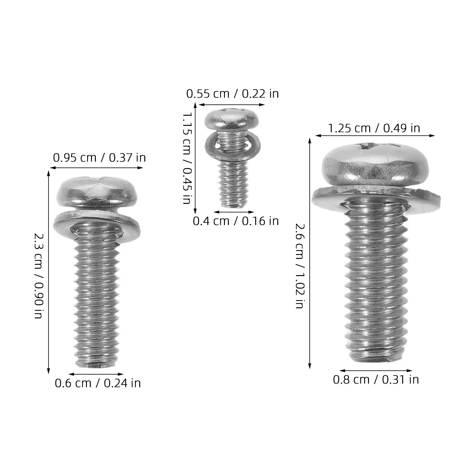 TV Mount Screws 10Mm Stainless Steel High Strength Compatible for Flat Screen Brackets TV Wall Installation Hardware Screws