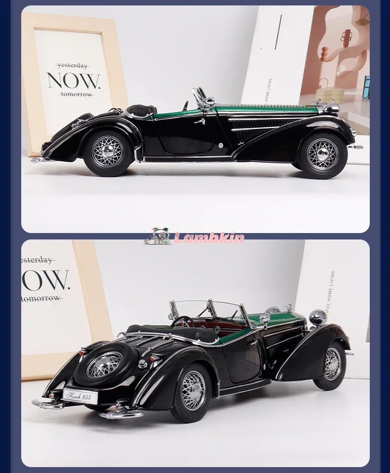 SunStar 1:18 For 1939 AudiHorsey 855 Convertible Vintage Classic Car Replica Alloy Car Model Collection