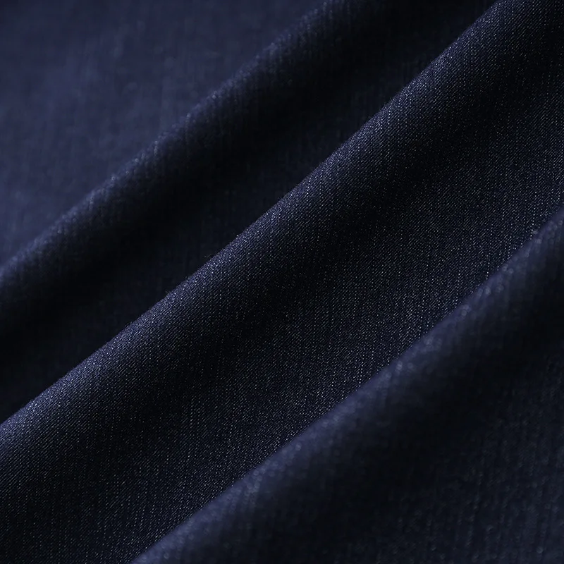 Vestido camisero de mezclilla premium: vestido de oficina ajustado con cinturón y solapa para mujer