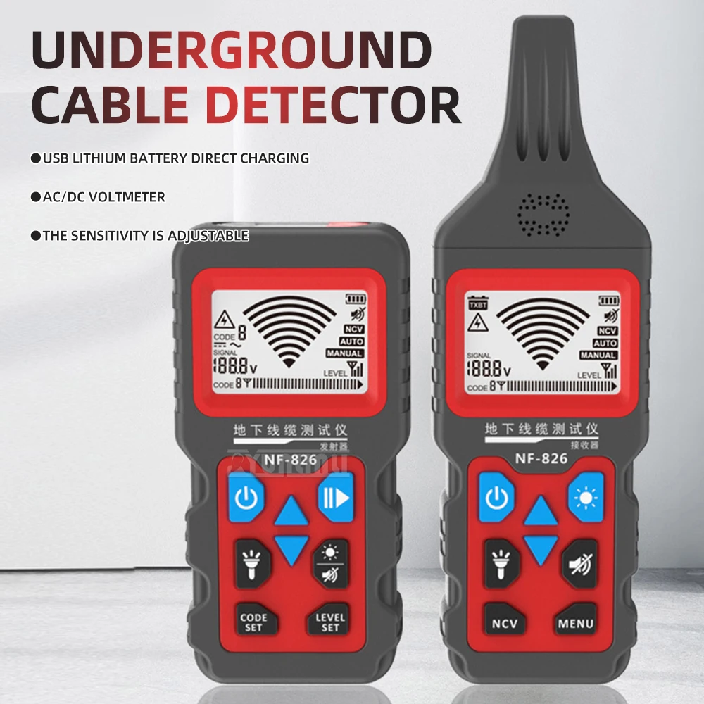 Локатор и тресер подземного кабеля |   Детектор проводов под напряжением переменного тока 220 В для скрытого кабелепровода и поиска неисправностей ​