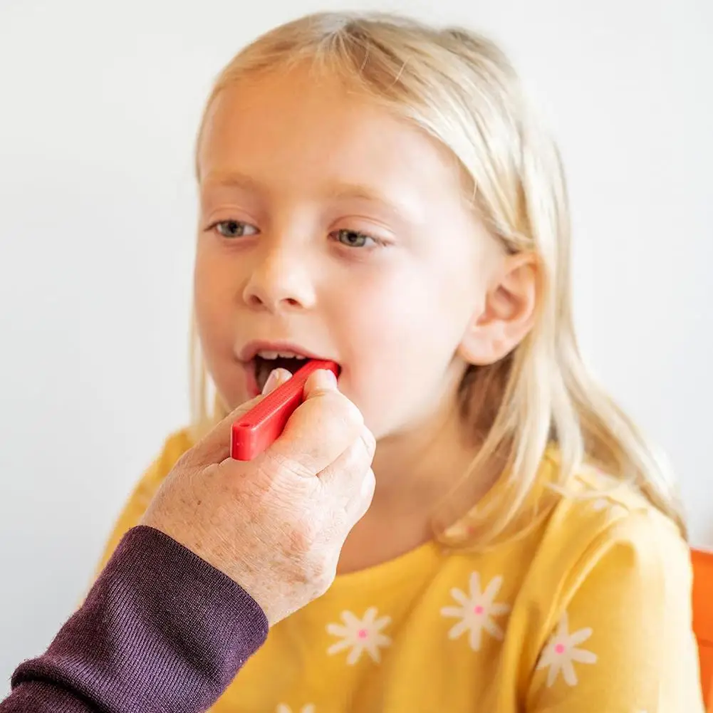 Rode Bijtring Stok Veilige Bijtring Stok Bisfenol Vrije Spiertaal Training Tools Voor Kinderen Dons Bijtring Kind I3q6