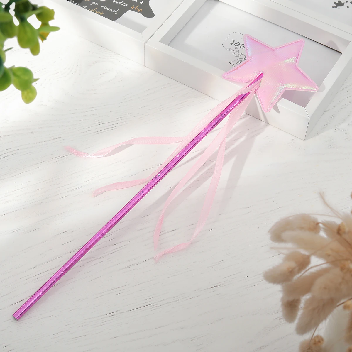 1PC Fairy wand teasing cat stick ribbon stick children\'s magic wand