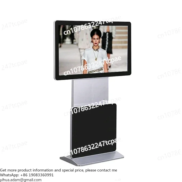 

Floor-standing Digital Signage Display with Smart Interactive Information Kiosk, Rotating Touchscreen, 55-inch