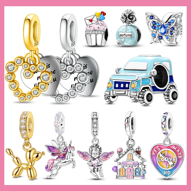 

Sterling Silver 925 Hearts Love Charms “yes or No” Beads Fit Original Bracelet Diy Fine Jewelry for Women Exquisite Fine Gifts