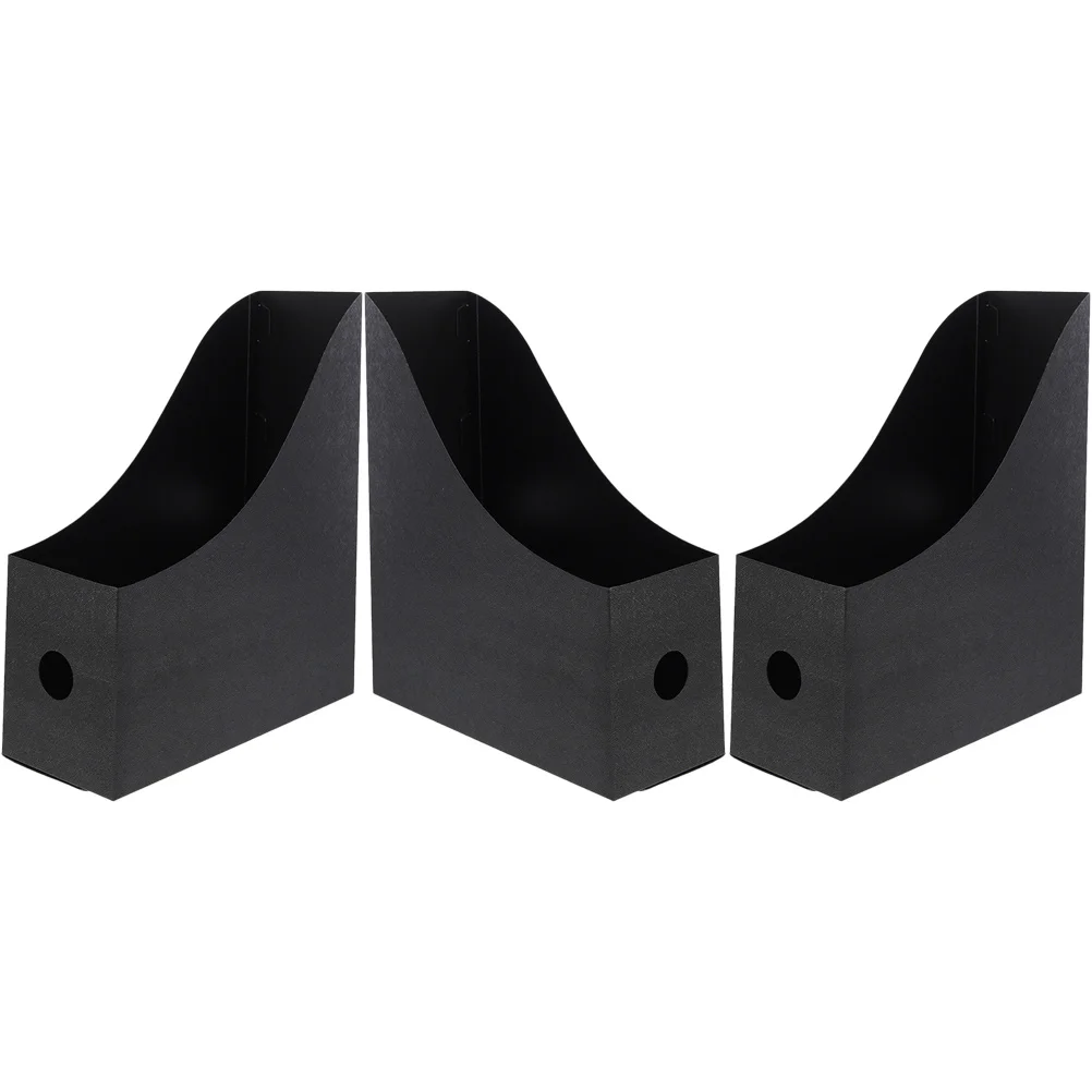 3pcs Book Holder Holder Black Desktop Office Folder Magazine Rack Magazine Desk Organizers And Accessories Rack Document Tray