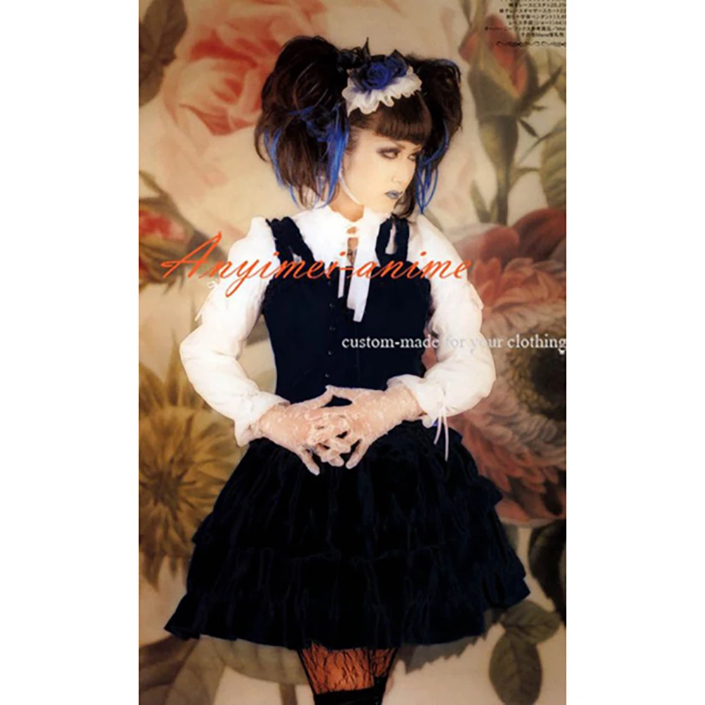 fondcosplay hiphop Gothic Tripp Visual J-rock Balck Dress Gothic Punk Cosplay Costume CD/TV[CK916]