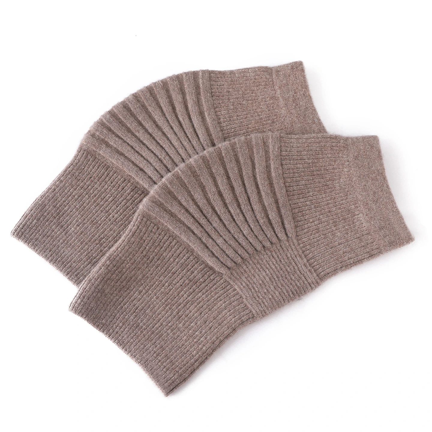 100% Wool Knitted Knee Warmer Unisex Solid Ribbed Stretch Knee Sleeve Winter Thermal Non Slip Leg Guard Cycling Joint Protection