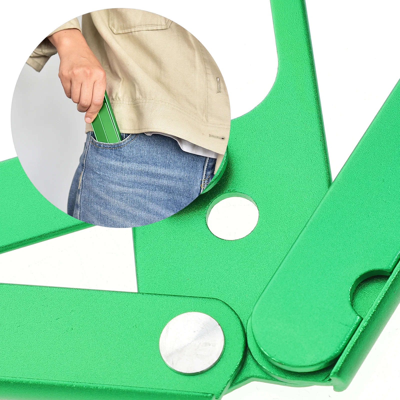 

4Pcs Folding Hangers Aluminum Alloy Sturdy Smooth Edge Rotatable Anti Clothes Rack Wardrobe Storage Closet