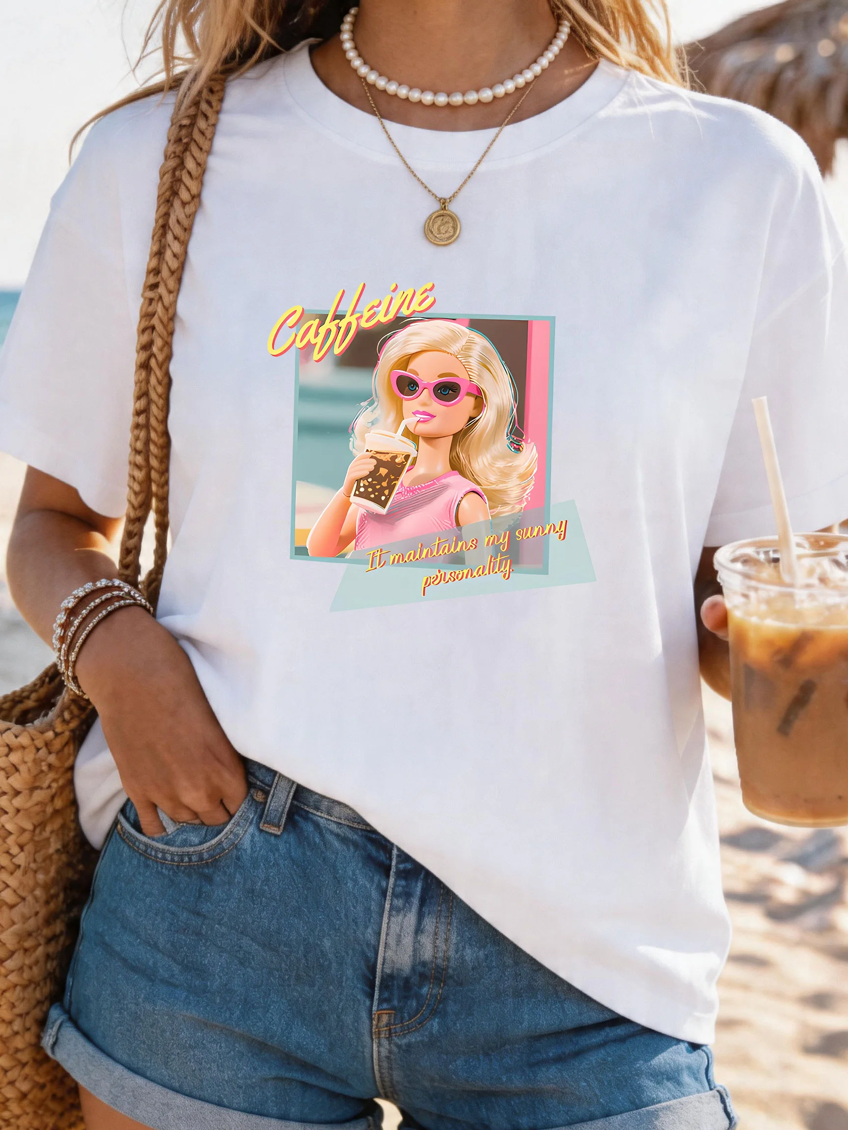 

Women's Large Size Printed round Neck Short Sleeve T-shirt 1-7XL Comfortable Casual Top in European Style