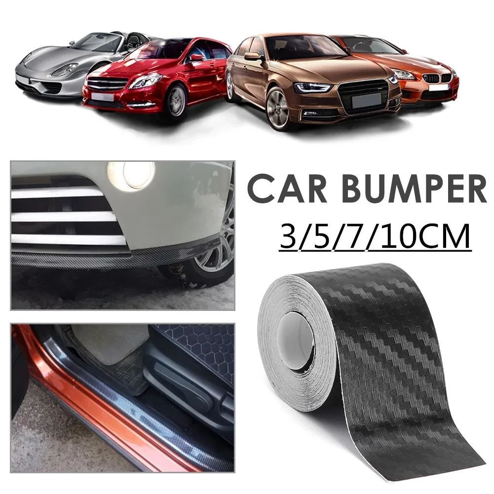 3D Carbon Carbon Fiber Car Sticker DIY Paste Strip Rolls Different Sizes Auto Anti Scratch Protector Tape Waterproof Film