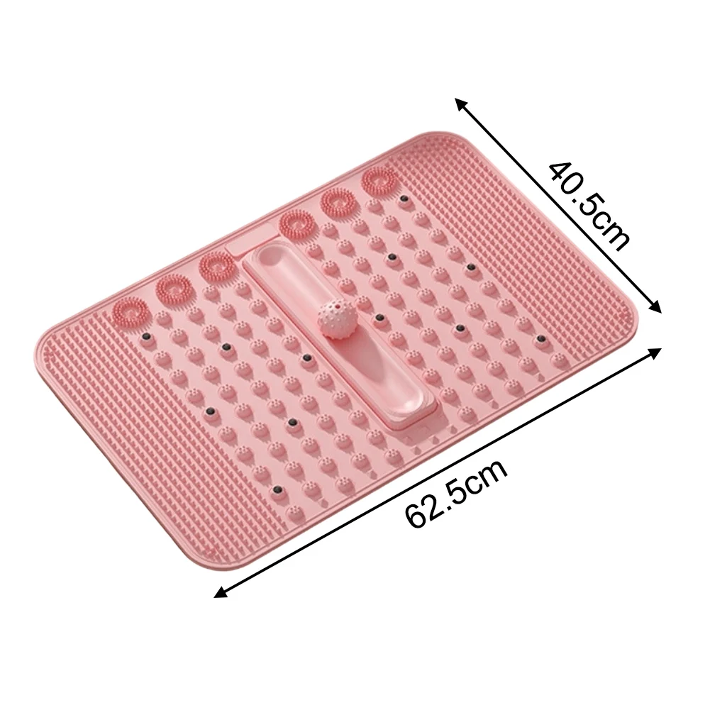 Foot Massage Pad with Structured Protrusion Grid and 12 Magnets to Promote Consistent Sole Contact and Acupoint Activation