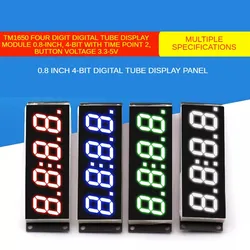 TM1650 Four Digit Digital Tube Display Module 0.8-inch, 4-bit with Time Point 2, Button Voltage 3.3-5V