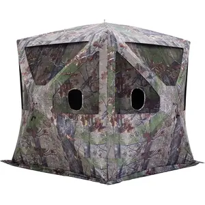 3 Person Portable Pop Up Hunting Blind, Backwoods Camo, Ground Hunting, BC350BW