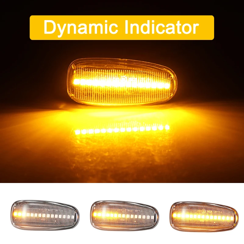 12V Clear Lens Dynamic LED Side Marker Lamp Assembly For Benz Vaneo W414 Vario W670 Sprinter W901 Blinker Turn Signal Light