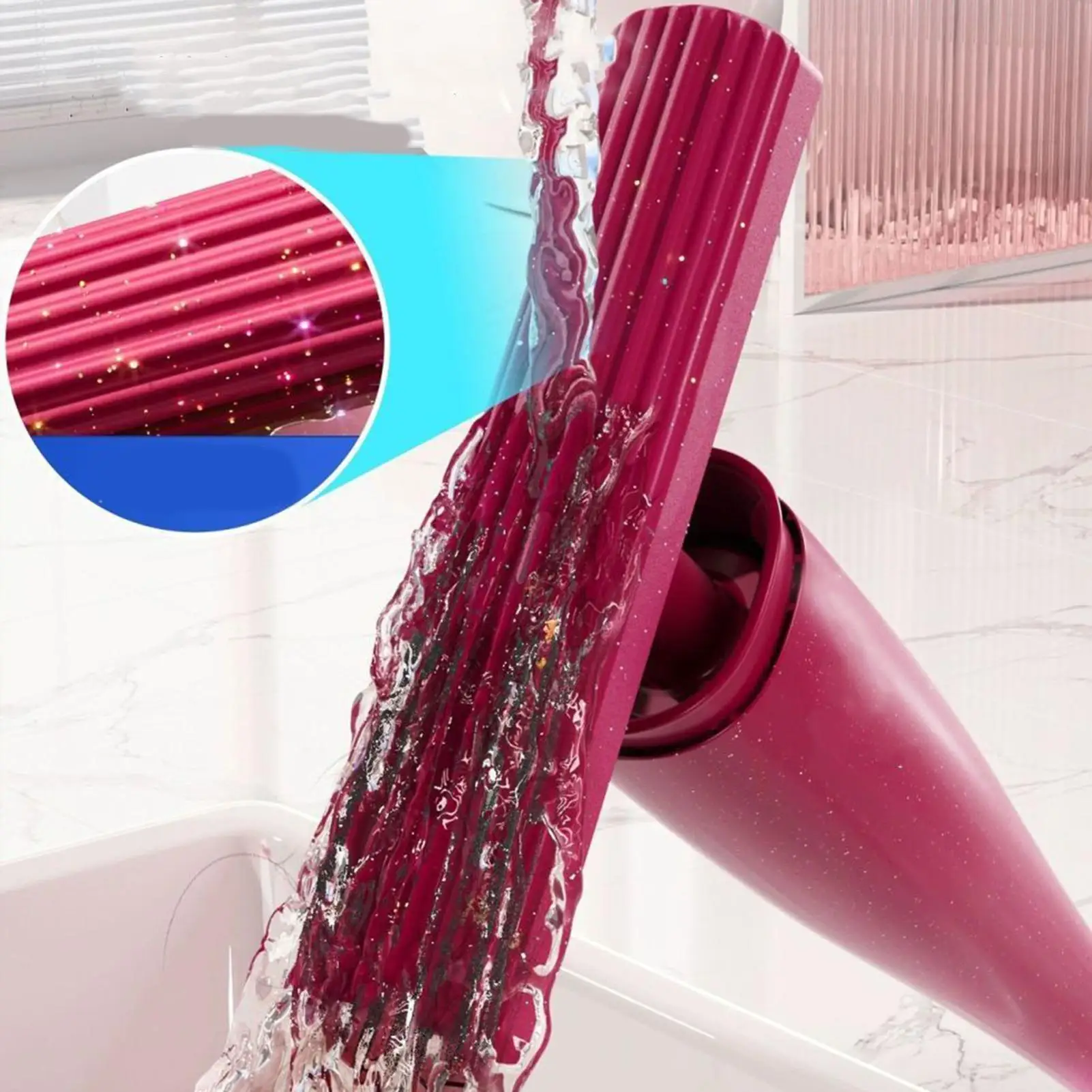 

Portable Mop Absorbent Small Cleaning Supplies Oil Stain Remover Sponge Bathroom Mop For Mirror Glass Door Counter Desk Table