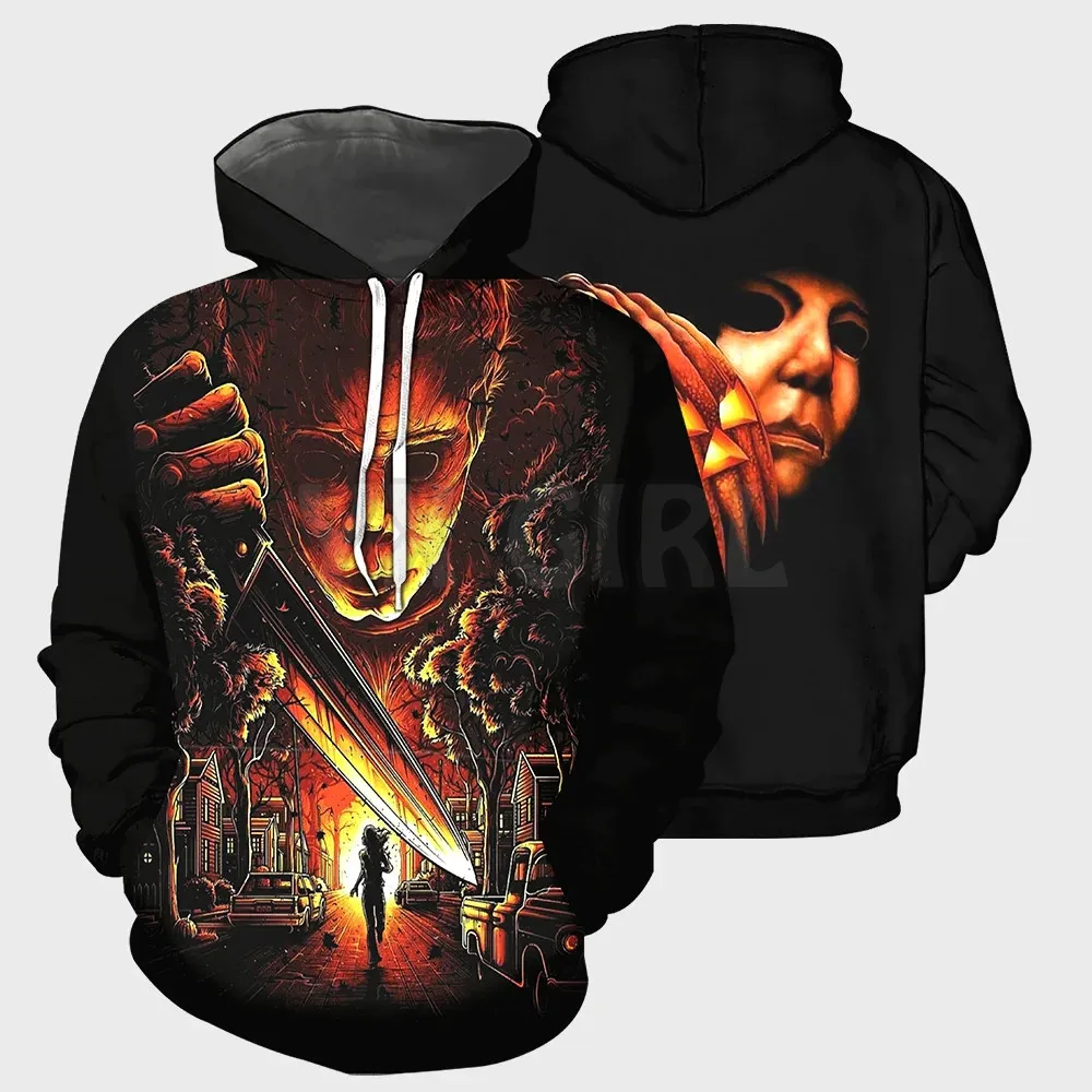 The Night Michael Myers 3d Printing Graphic Hoodies Men Fashion Horror Hoodies Boy Coat Women Sweats Hip Hop Sweatshirt