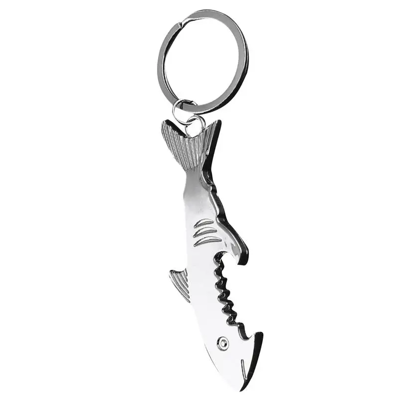 Shark Shaped Bottle Opener Portable Creative Bottle Opener Sturdy Men's Keyrings & Keychains For Everyday Carry & Quick Access