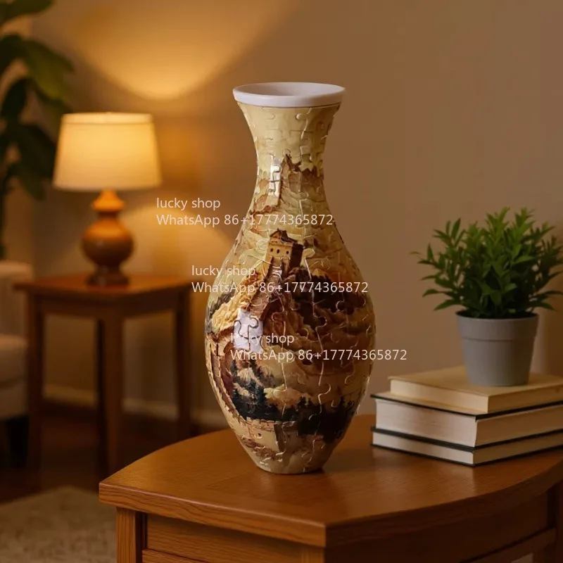 

Great Wall - Miles of Great Wall ・ Flower Arrangement Three-dimensional Art Bottle, Guochao Aesthetic Gift