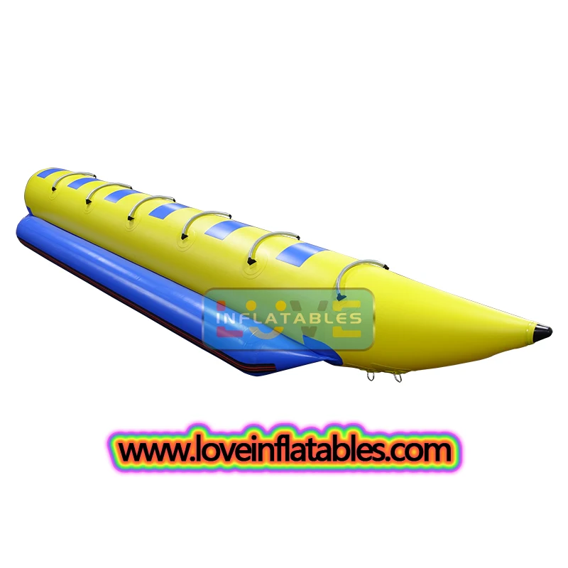 คุณภาพสูง 6 ผู้โดยสาร PVC Inflatable Banana Boat สําหรับสันทนาการกลางแจ้งสําหรับ Home Sea Water Park สระว่ายน้ําความบันเทิงสําหรับผู้ใหญ่