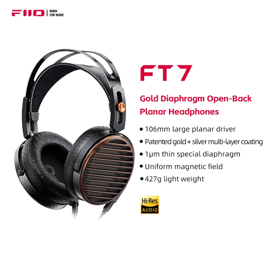 FiiO FT7 Gold Diaphragm Open-Back Planar Headphone - AliExpress 44