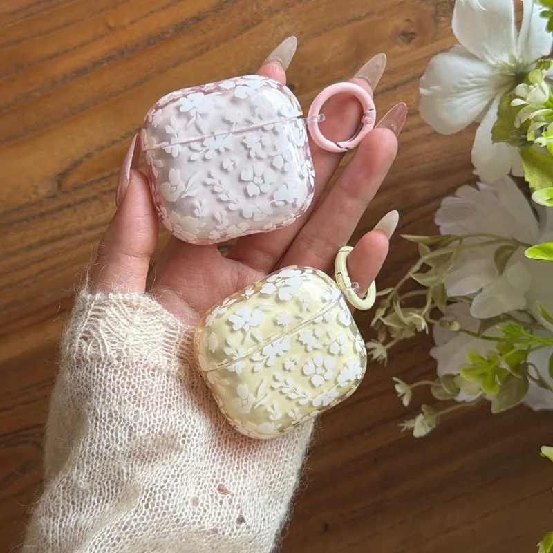 

Lovely Floral Flowers For Apple AirPods 1 2 Pro2 Bluetooth Headphone Cover 3rd Generation Silicone Soft Cover Protective Case