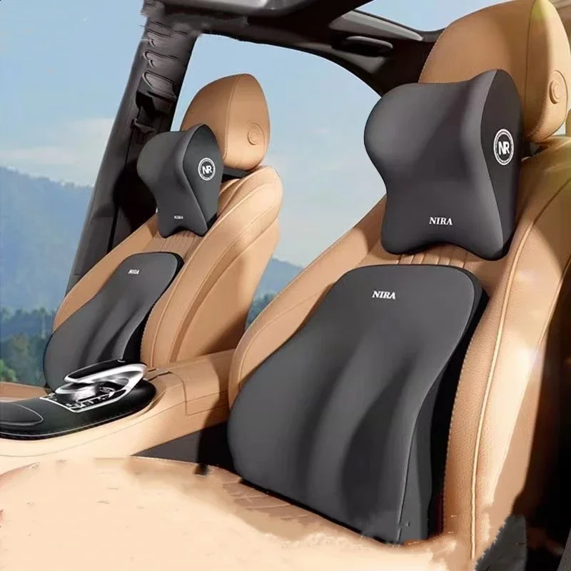 Memory-Schaum Auto Universal-Kopfstütze Nackenschutz-Set Latex Auto Lendenstützkissen Rückenstützkissen Allgemeines Zubehör