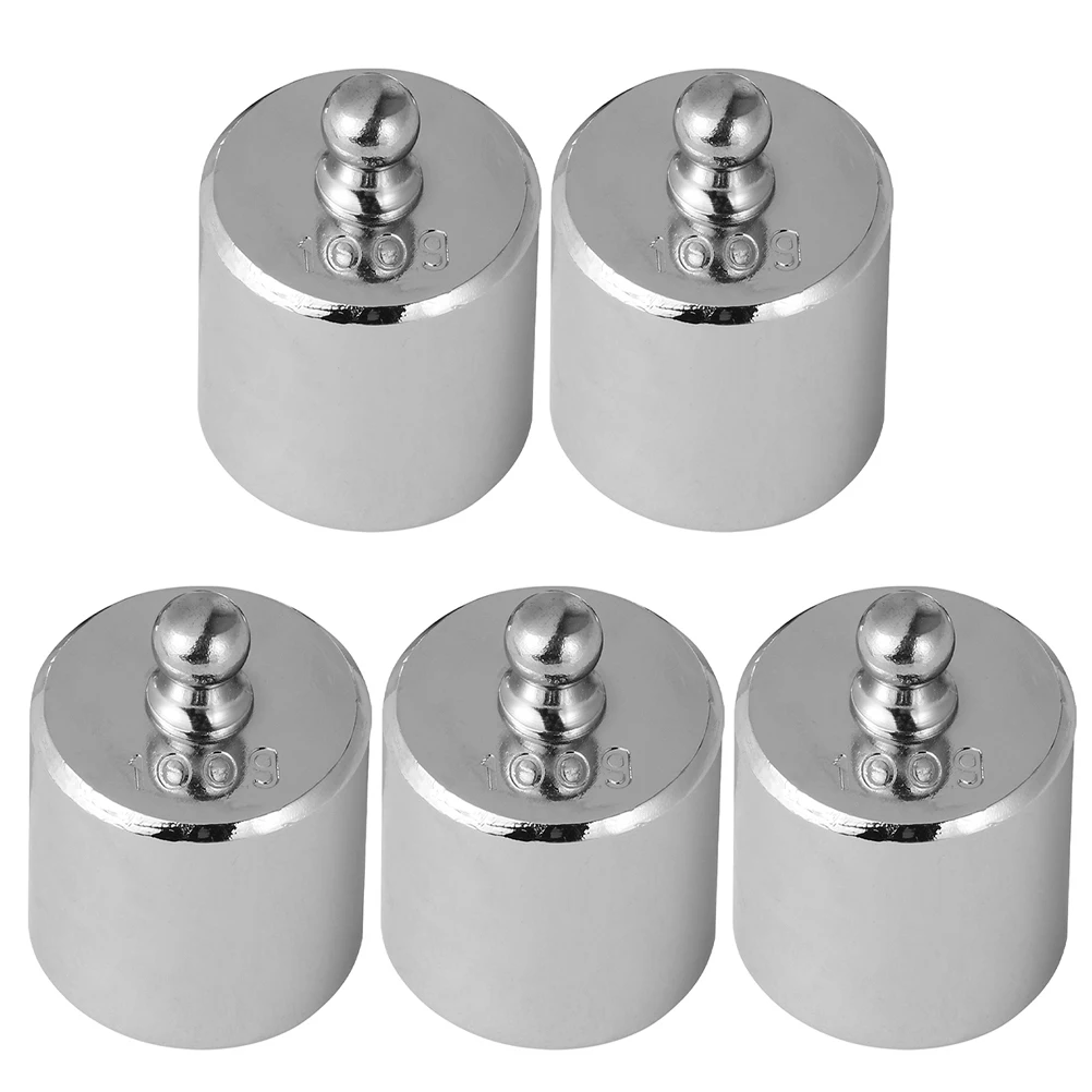 5 pezzi pesi di calibrazione 100g strumenti per bilancia digitale in acciaio inossidabile strumenti di equilibrio accessori per pesatura attrezzature didattiche