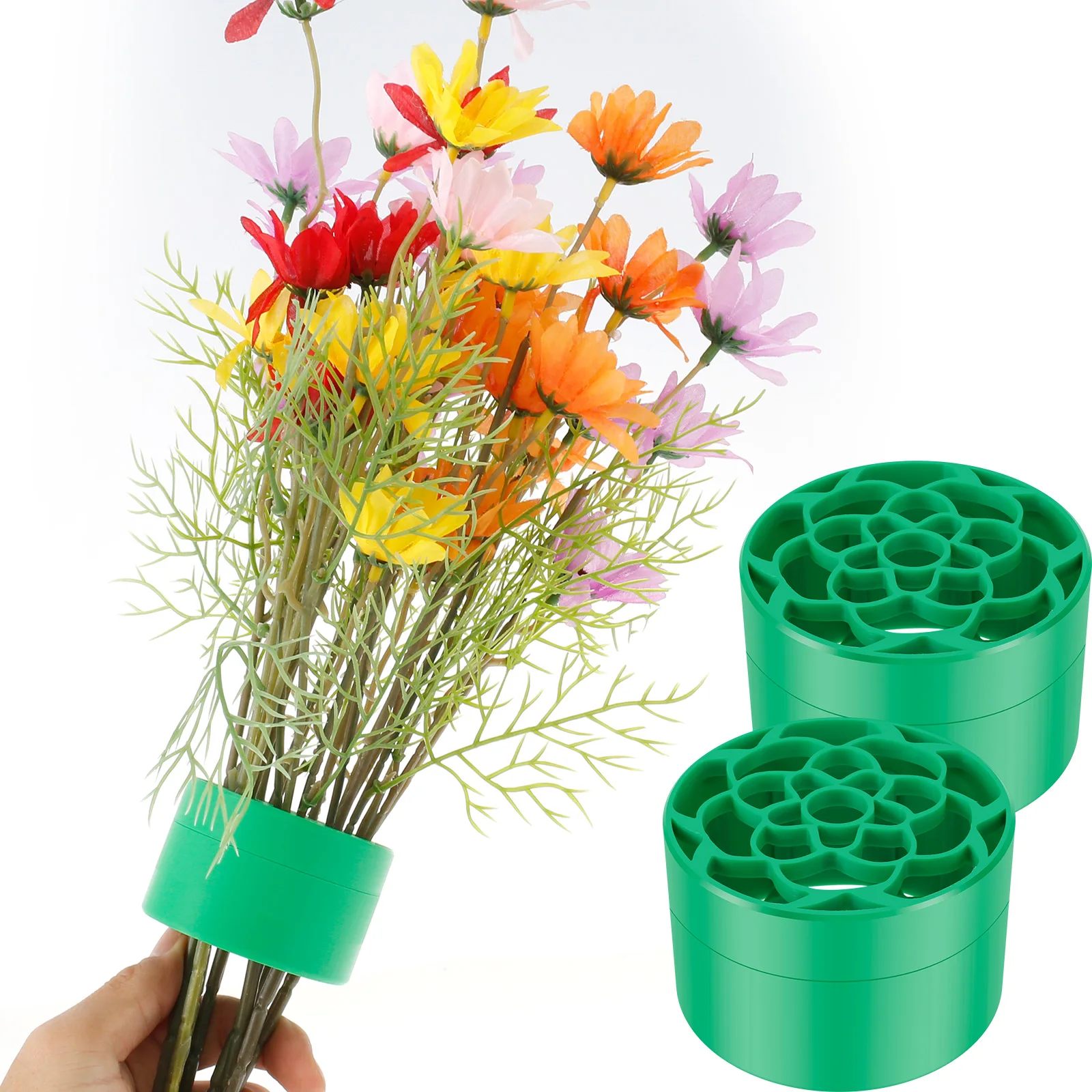 2 Pcs Spiral Ikebana Stem Holder Plastic Spiral Stem Holder for Vases DIY Spiral Flower Stem Holder Reusable Flower Arrangement