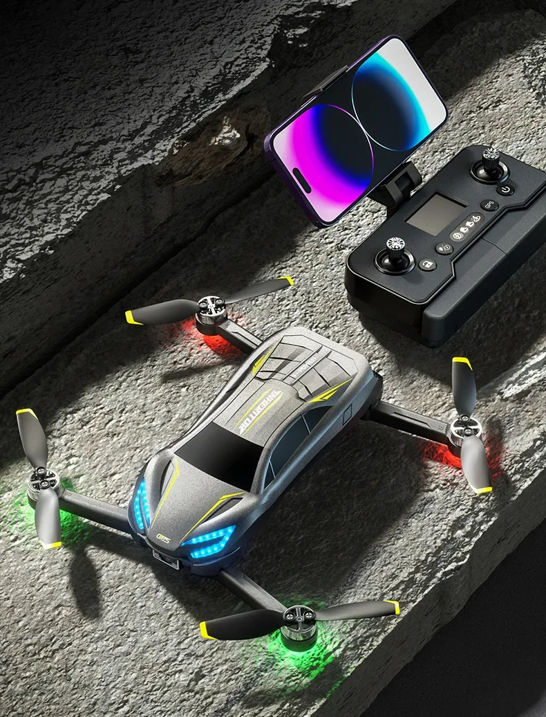 

WIFI FPV Автомобильный Дрон Самолет Пульт Дистанционного Управления БПЛА Камера Моделирования Автомобиля HD Двойной 8K Воздушный Дрон Бесщеточный Дрон Игрушка Детские Подарки Мальчики