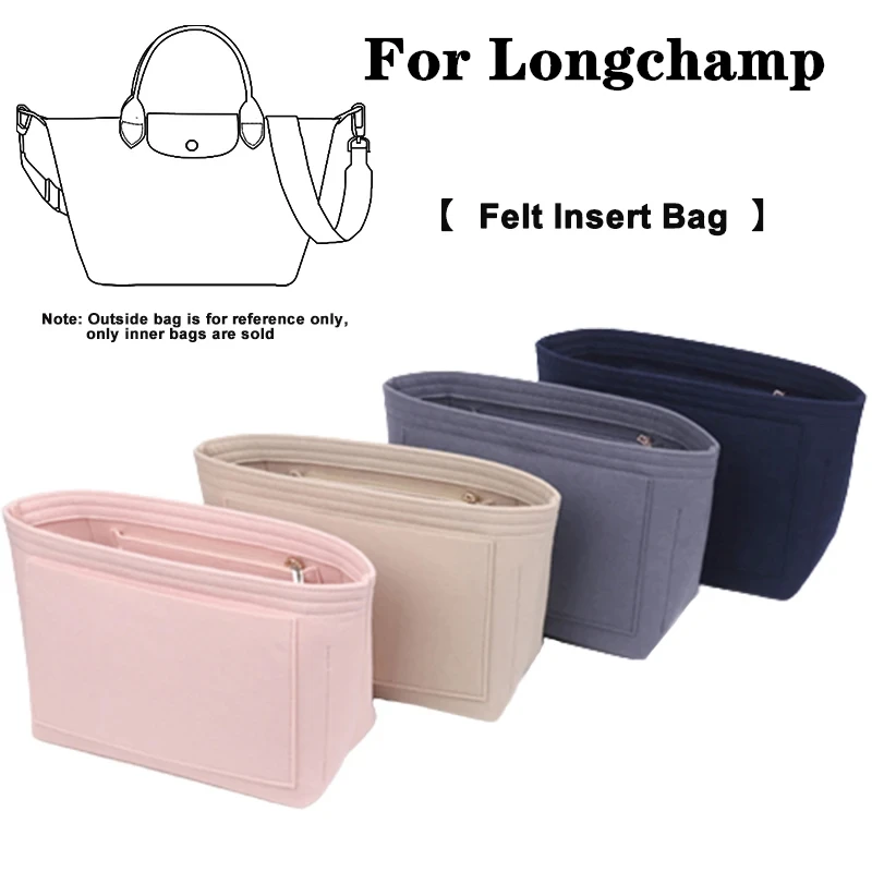 

Bag Organizer For Longchamp Long Handle Short Handle Handbag Bag Insert Bag Storage Felt Inner Liner